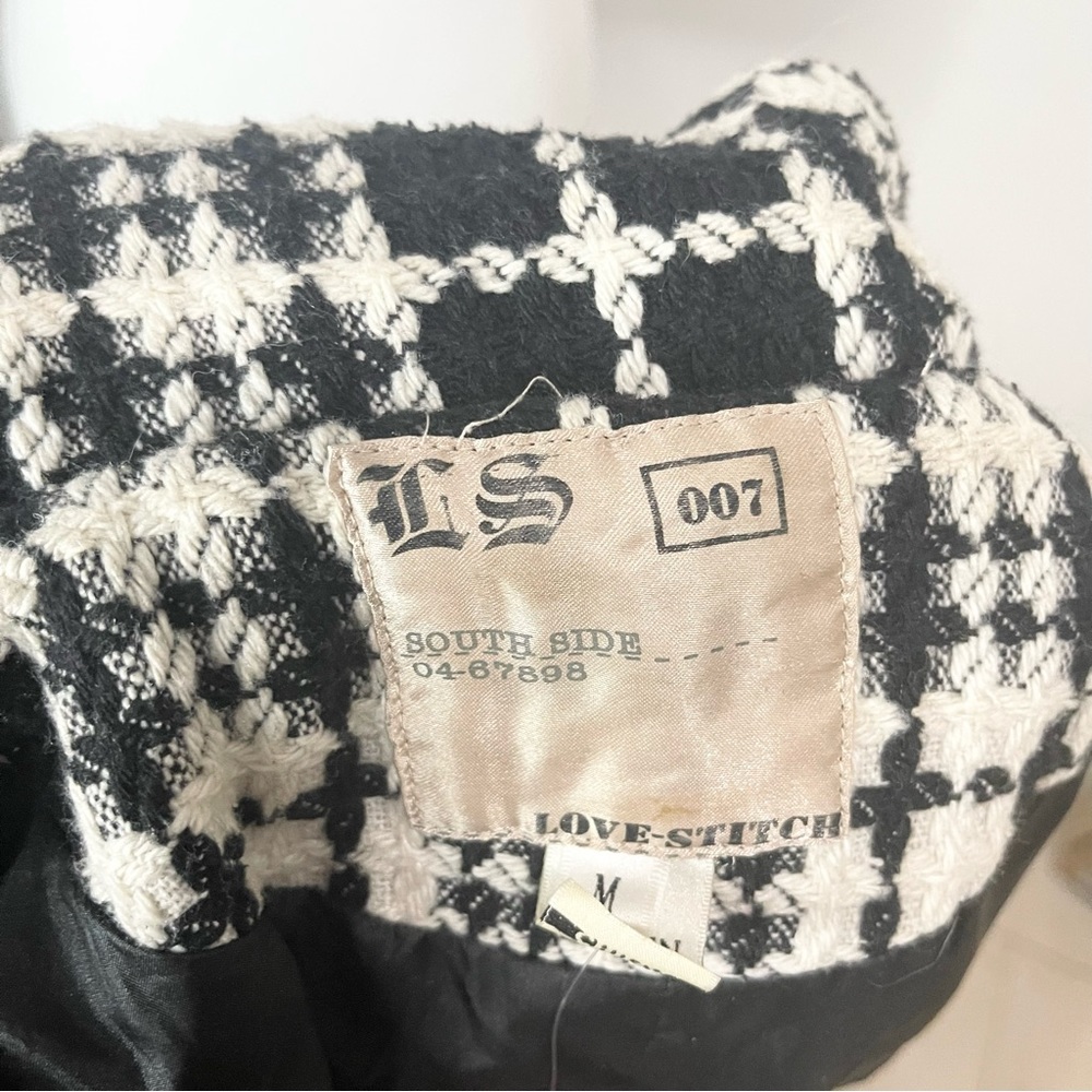 SOLD—LOVESTITCH TWEED TRENCH COAT | SIZE: M - Picture 7 of 8